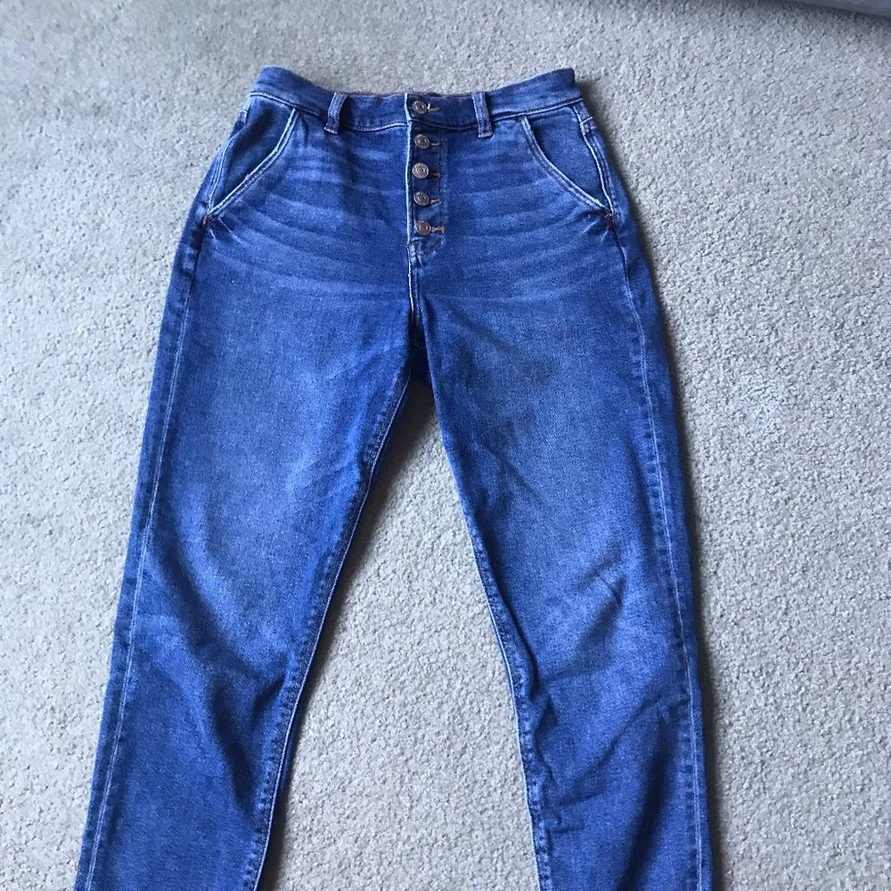 Dark Blue American Eagle Mom Jeans